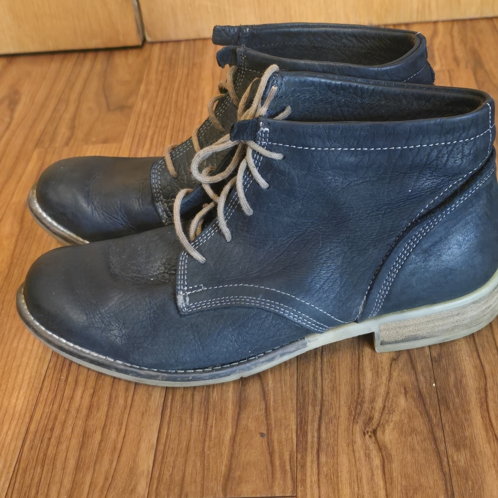 Josef Seibel Black Leather Ankle Boots